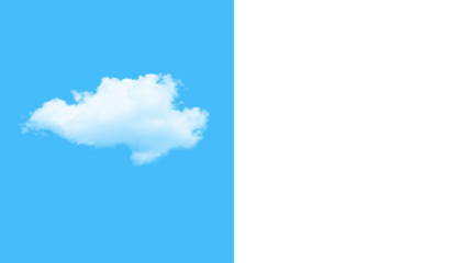 Fluffy white cloud floating serenely, perfect for adding a dreamy touch to your designs, showcasing peaceful skies, and evoking a sense of freedom and escape