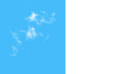 Dreamy white clouds float peacefully, a calming sky element perfect for designs needing a touch of serenity and open space with a mask for easy compositing