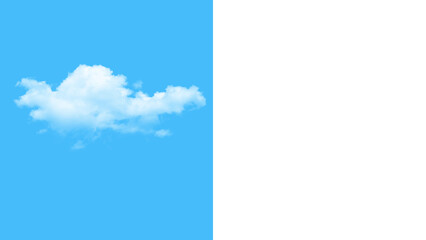 Cloud isolated on blue and black background