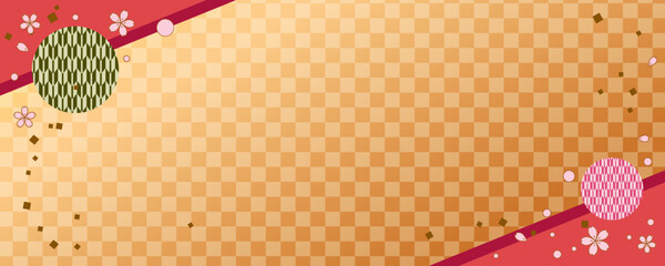 和風の背景素材　上品で豪華なあしらい　バナーやアイキャッチに