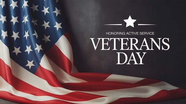 Veterans day celebration with american flag - Powered by Adobe