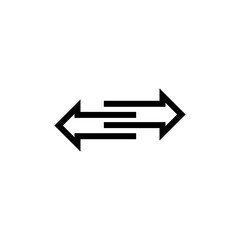 Bidirectional arrows icon representing two-way exchange, synchronization, mutual transfer, ideal for e-commerce transactions, data sync, communication flow, and system integration.