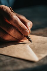 Hand writing on aged paper