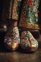 Embroidered shoes traditional Chinese footwear