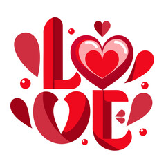 Valentine Heart Typography