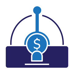 Slot Machine with Dollar