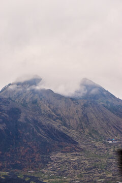 The beauty of Mount Batur, Bali, in the afternoon