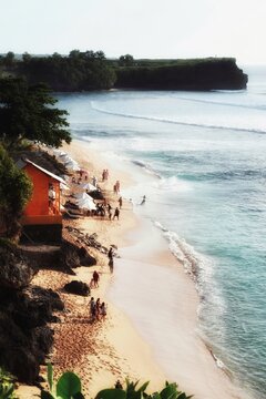 The beauty of a white sand beach in Bali