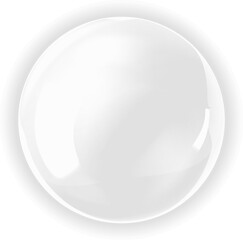 white glass web button