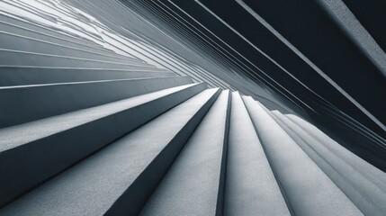 Modern Architectural Lines Create Abstract Geometric Shadows.