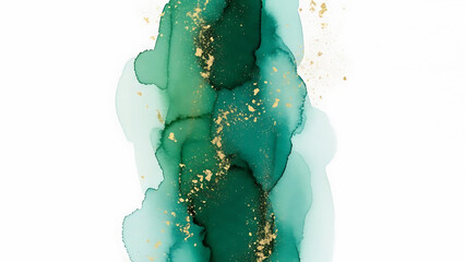 abstract alcohol ink texture background featuring vibrant emerald green and gold shimmer perfect for luxurious modern design elements.