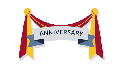 Celebration Ribbon Banner for Anniversary Event - Festive Decoration