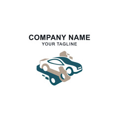 Stylized Car Graphic Design Template.