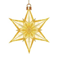 golden christmas star isolated