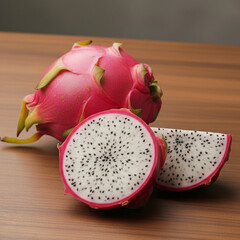Fresh Sliced Dragon Fruit Table