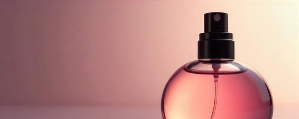 Close-up of a sleek, modern perfume sprayer bottle, poised for application A fine mist is subtly visible, highlighting the elegant design and luxurious feel , design, gold