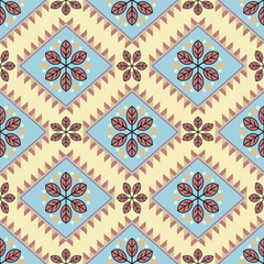 Seamless floral pattern collection featuring abstract botanical flowers and organic flowing shapes. Decorative repeating design with a modern vintage color palette, suitable for textile, fabric