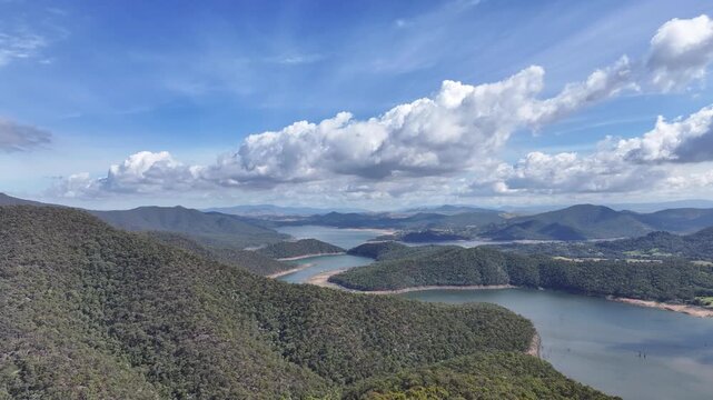 Aerial footage of Jamieson Victoria Australia