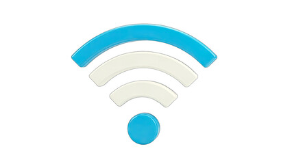 3D Wi-Fi Symbol on transparent background