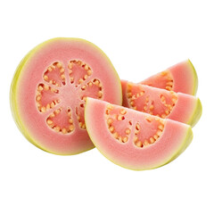 Guava Sliced Isolated on Transparent Background
