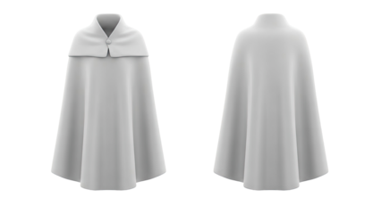 White Cape on transparent background