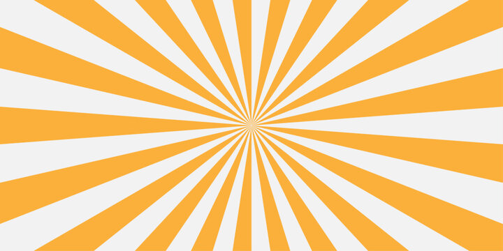 Vector sunray stripe background. Light sunburst glowing background. Sunburst pattern summer social banner. vector illustration pattern beam rays. Spiral radial striped backdrop design.