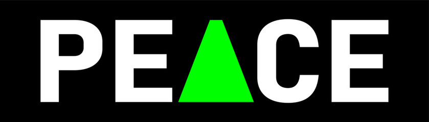&ldquo;Peace&rdquo; text sticker in a clean, minimalist typography style on a solid background.