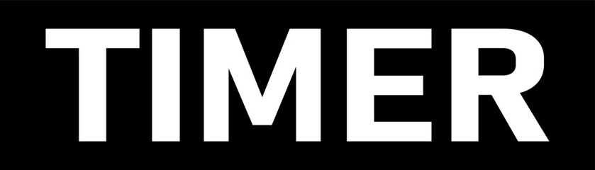 White timer text on a solid black background, featuring a clean and minimalist digital time display.