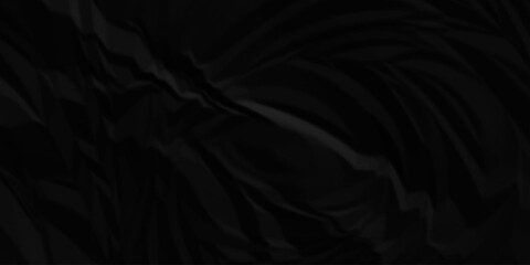 Dark black crumpled paper texture background. black crumpled and top view textures can be used for background of text or any contents.