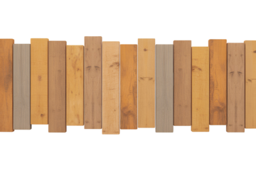 Collection of wooden planks in various shades
