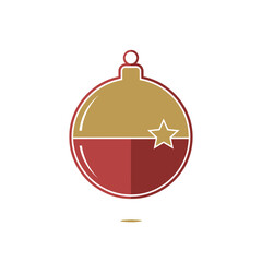 Christmas bauble with star, vector illustration