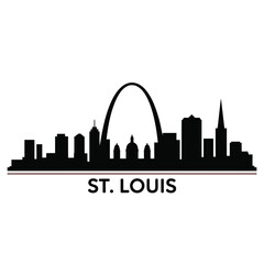 Obraz premium A striking silhouette of the st louis skyline with the gateway arch
