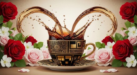 A Cup of Warmth Surrounded by Petals