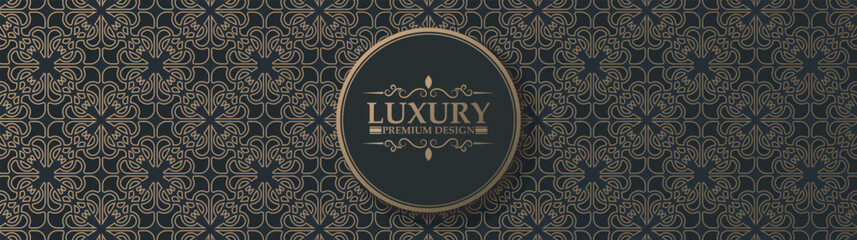 Luxury dark ornament pattern design background