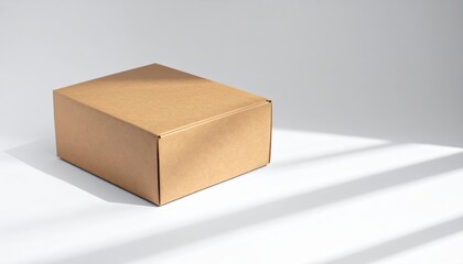 An open and empty brown cardboard box isolated on a white background for shipping storage and delivery packaging of a blank parcel or mail container