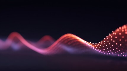 Vibrant Abstract Wave of Colorful Dots Flowing in a Digital Space Representing Sound and Energy Visualization for Creative Projects