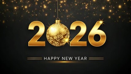 Celebrating the arrival of 2026 motion animated video
