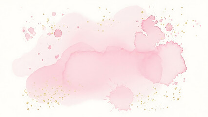 pink watercolor background with soft abstract washes and sparkling gold glitter texture an elegant abstract element for feminine branding needs