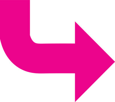 Bright pink arrow pointing right Vector