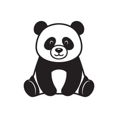 Fototapeta premium panda bear with a heart