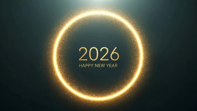Celebrating the new year 2026 motion animated video