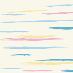 Obraz premium An Abstract striped brush strokes vector pattern design. with watercolor painting textile and patterns, Cute seamless pattern design element for sale banners