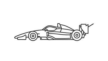 Obraz premium Sleek racing car speeding along the track with dynamic design, Generative AI.
