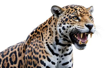 Obraz premium Cheetah Walking in Studio Light | Fastest Land Animal Portrait | Majestic Cheetah in Motion | Wildlife Big Cat on White Background | Elegant Cheetah Side View | Powerful Predator Wildlife Shot