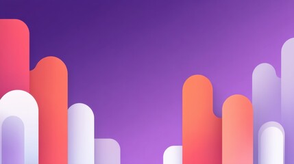 Abstract gradient background design featuring colorful wave shapes in harmonious shades of pink, orange, and purple for creative projects and presentations