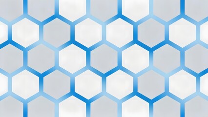 Abstract geometric pattern of hexagonal tiles with blue and white gradient shading