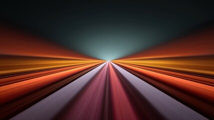 Abstract representation of motion and speed with vibrant lines radiating towards the horizon, evoking a sense of depth and visual excitement
