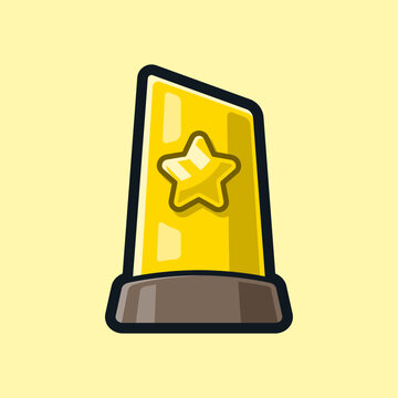 Golden Trophy Award Illustration for The Champion