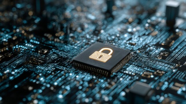 Advanced cyber security technology concept with secure digital network, data protection, encrypted information flow, and futuristic cybersecurity infrastructure for online privacy and safe communicati - Powered by Adobe