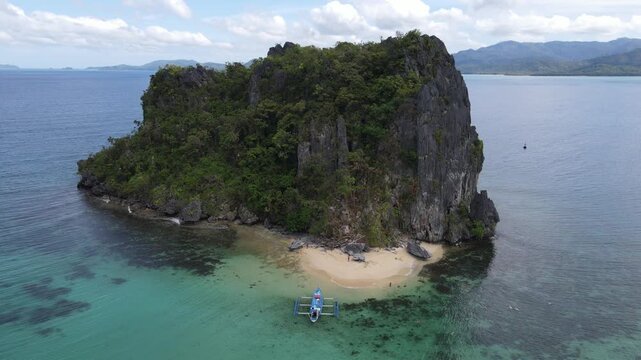 The aerial view of Bukal Island in the Philippines